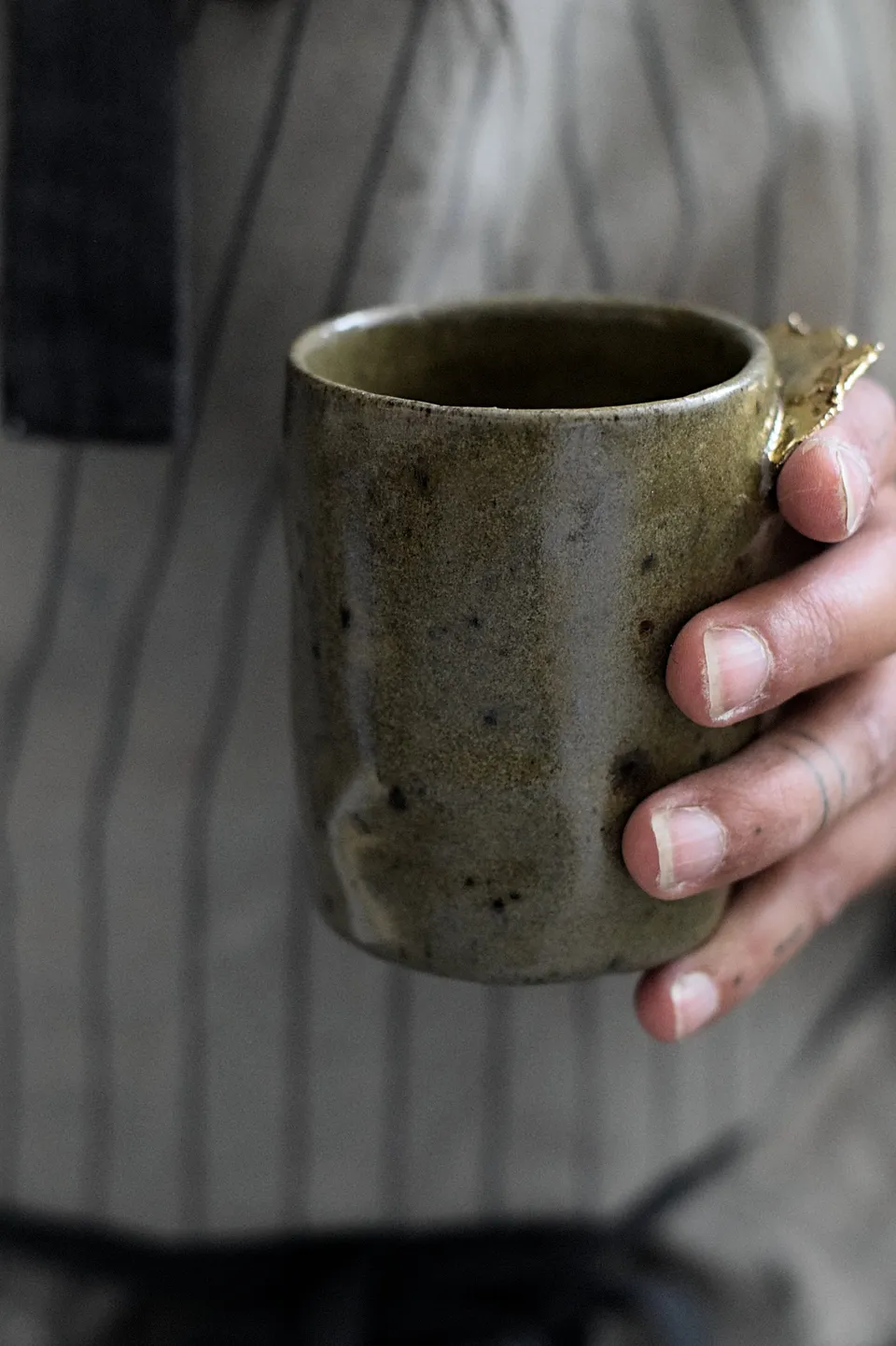 Terra Ceramics Prague Enya šálek na espresso 150 ml mechově zelený