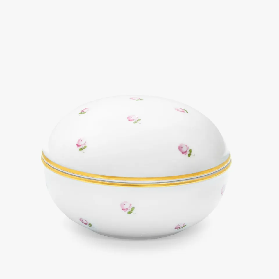 Augarten malá šperkovnice růžová porcelán s víčkem