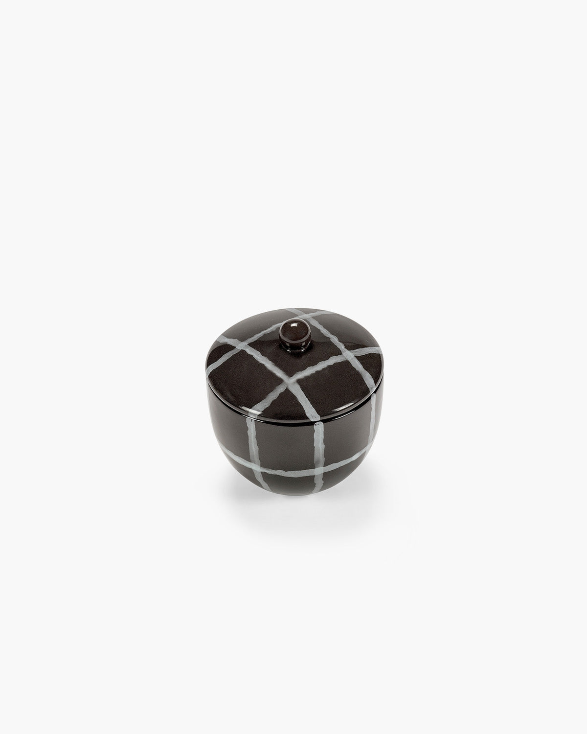 Serax Zuma cukřenka porcelánová šedá Bauhaus vzor