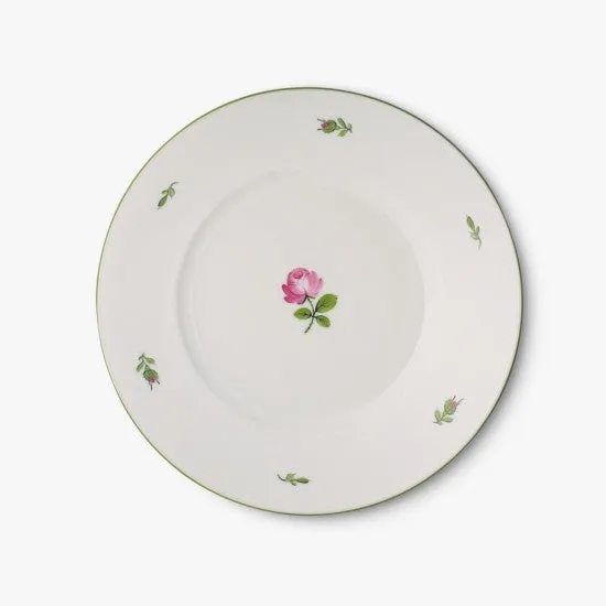 Augarten Schubert 20 cm dezertní talíř růžový Vídeňská růže