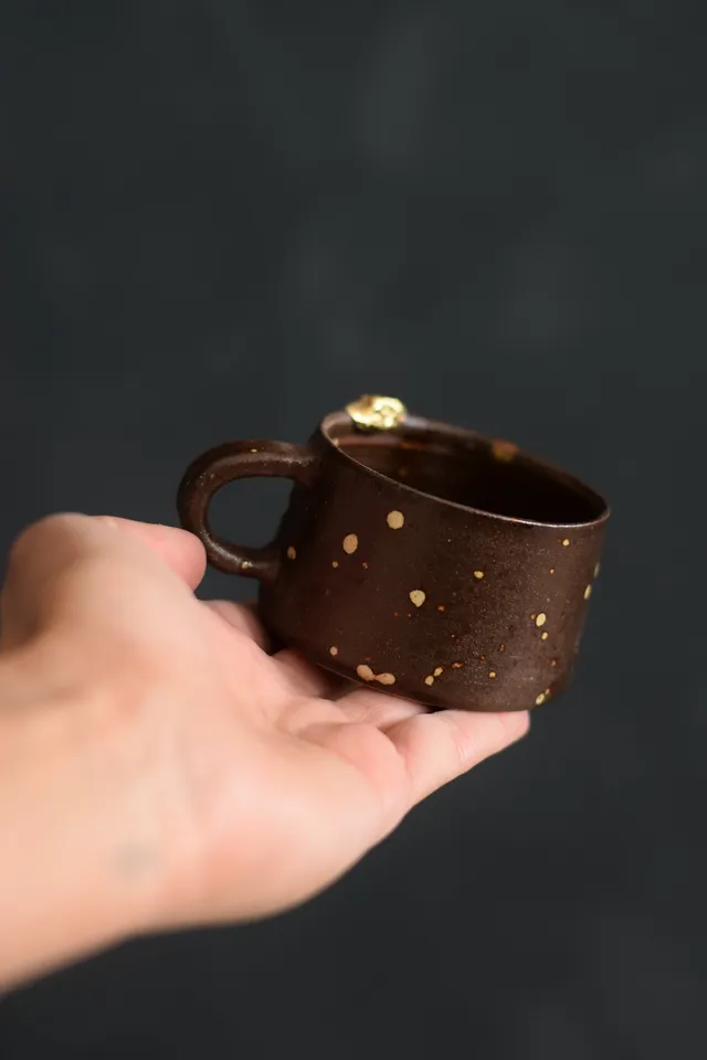 Terra Ceramics Prague CHIMCHIMS espresso šálek 100 ml hnědý