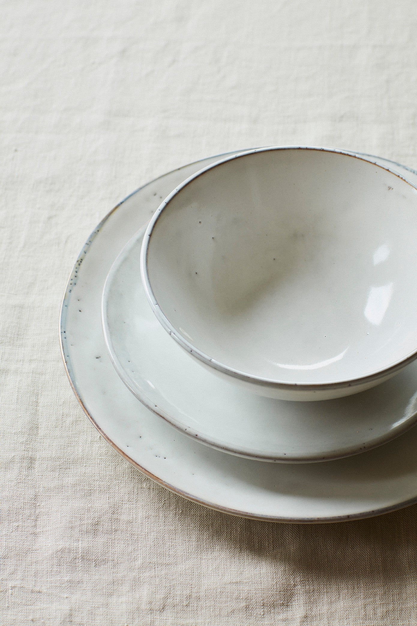 Broste Copenhagen Nordic Sand jídelní sada pro dva písková