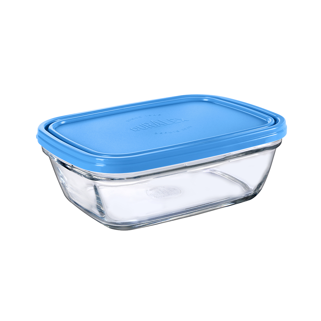Duralex Freshbox skleněná dóza 1,1 l modré víko