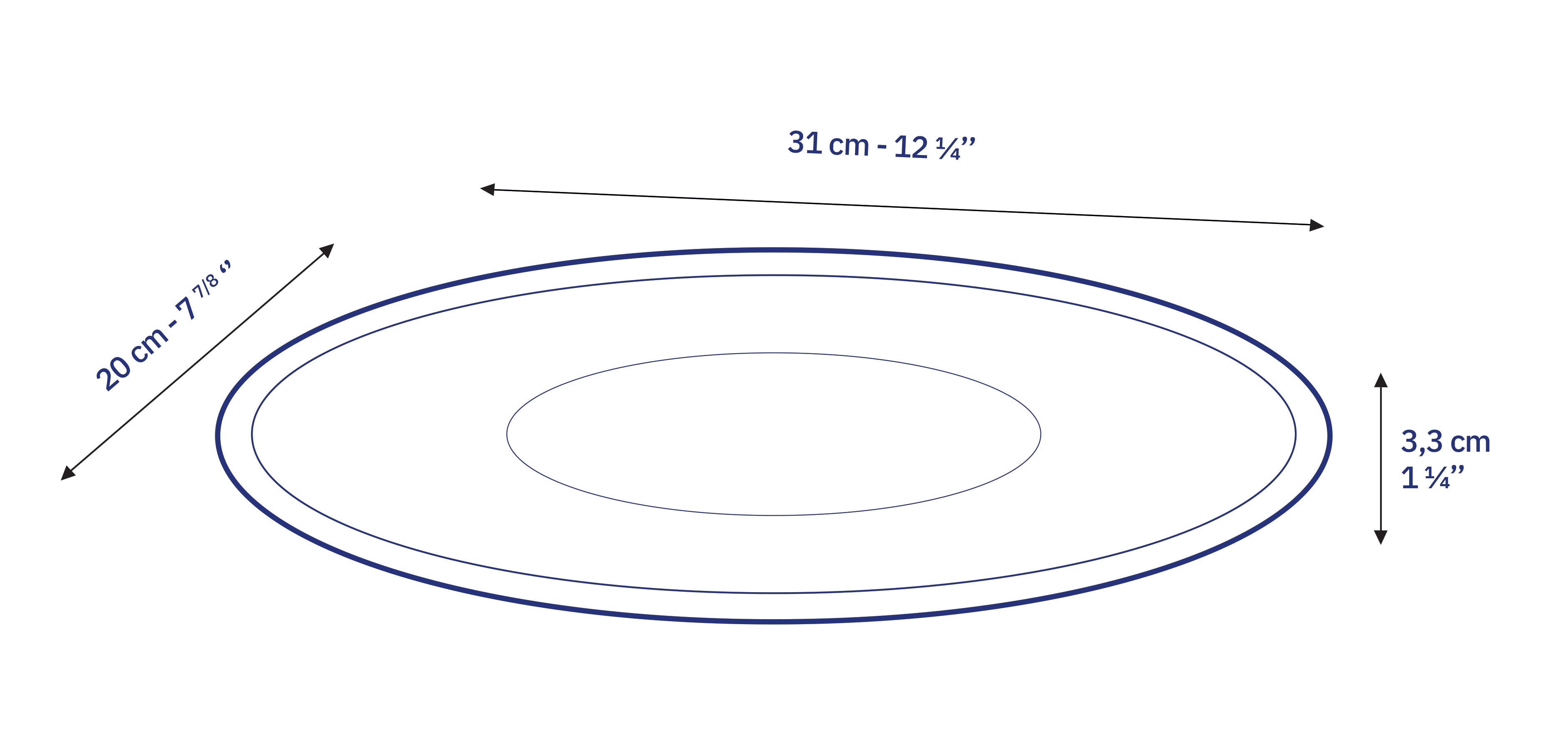 Duralex Lys servírovací talíř 31 cm oválný čirý