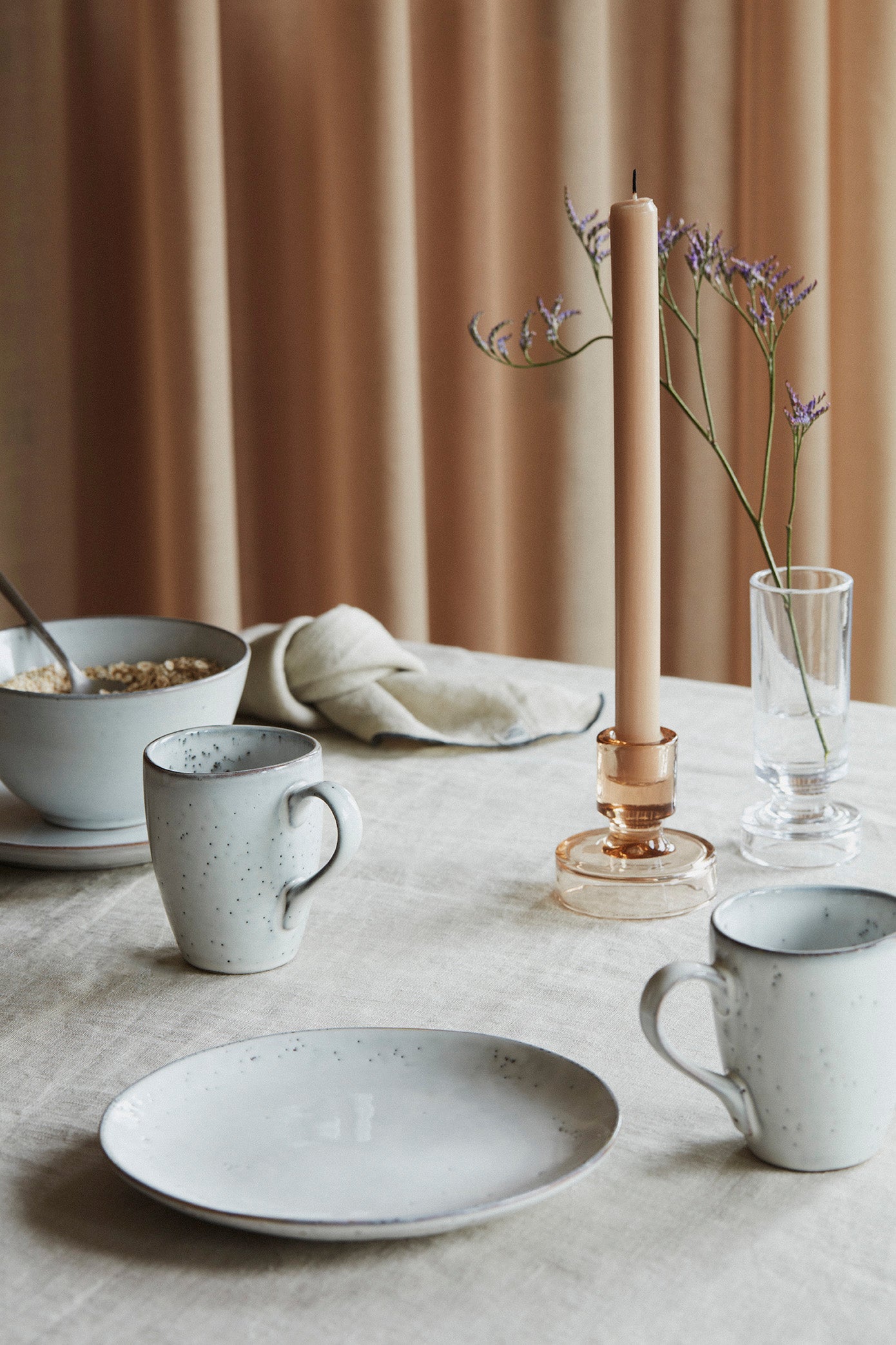 Broste Copenhagen Nordic Sand snídaňová sada pro dva písková