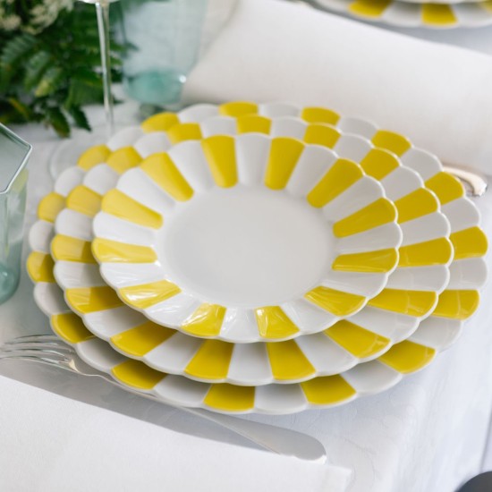 Augarten Melon 25 cm talíř žlutý porcelán