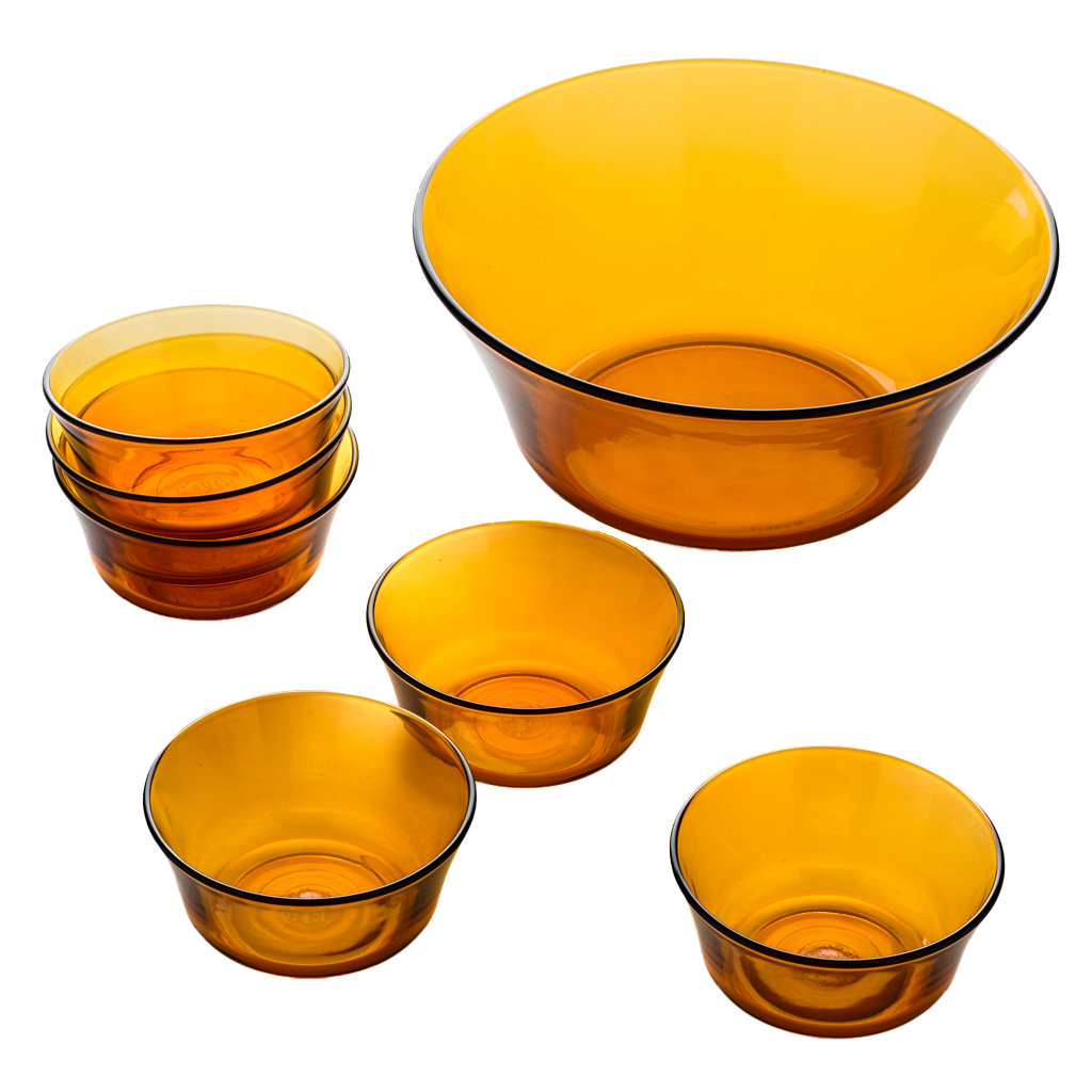 Duralex Lys salátová mísa 2,2 l + 6 misek vermeil