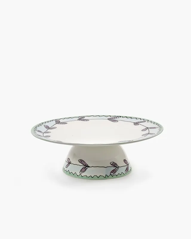 Serax Midnight Flowers stojan na dort L blossom milk
