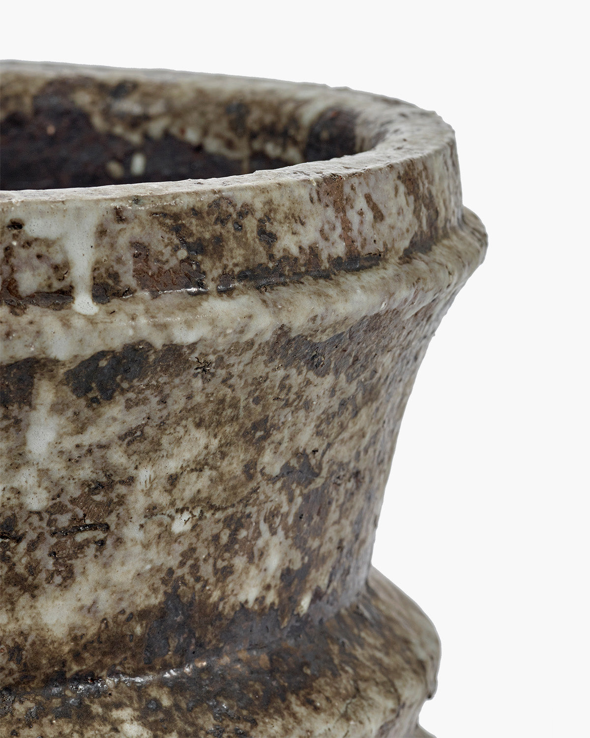 Serax Mesa Planter 01 S květináč bílohnědý keramický