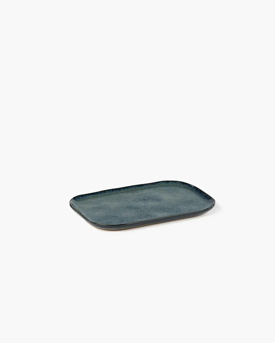 Serax La Nouvelle Table n°2 L talíř modrý hranatý