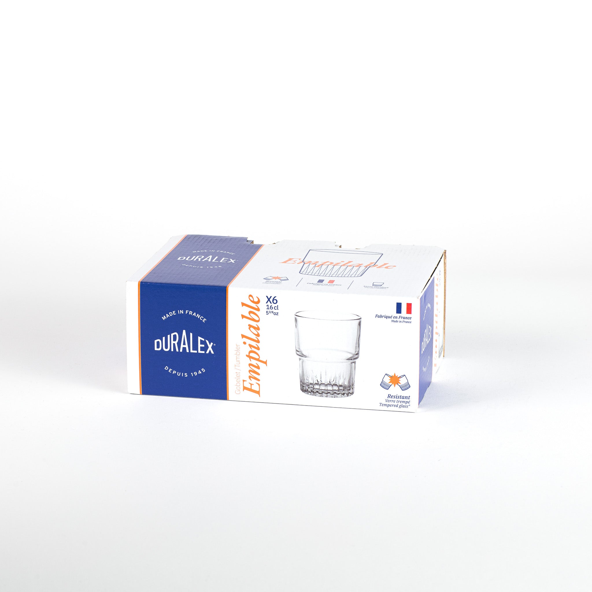 Duralex Empilable sklenice čirá 16 cl 6 ks stohovatelná