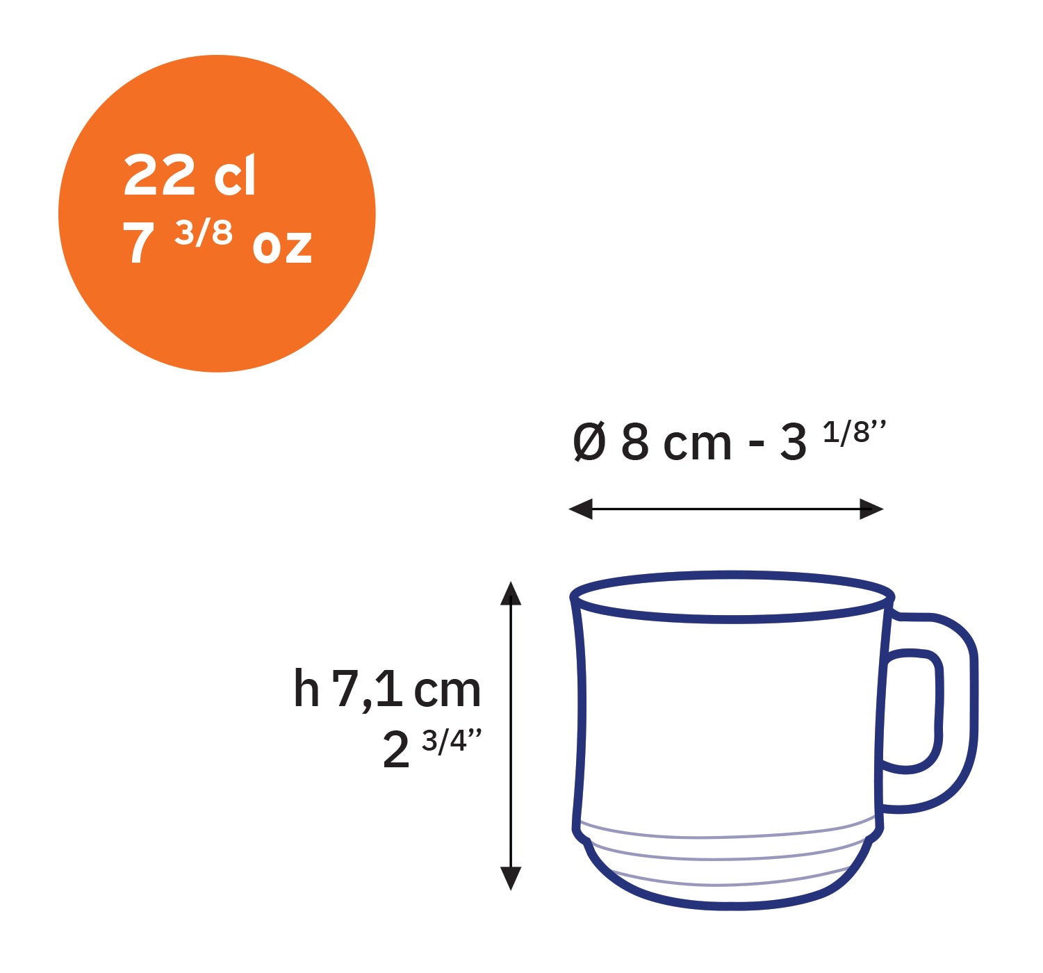 Duralex Lys šálky 22 cl čirá 6 ks tvrzené sklo