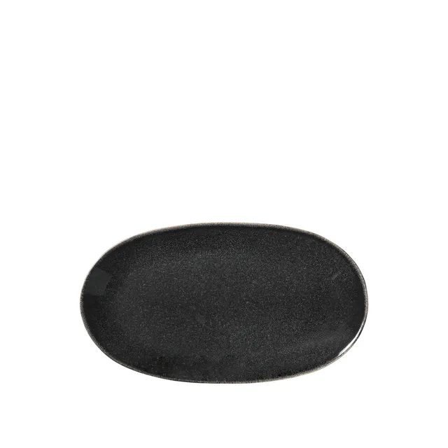Broste Copenhagen Nordic Coal oválný talíř kamenina