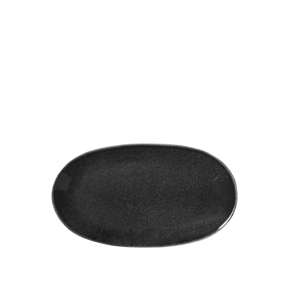 Broste Copenhagen Nordic Coal oválný talíř kamenina
