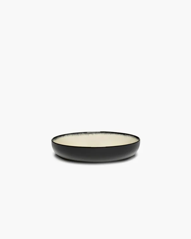 Serax Dé hluboký talíř M bílo-černý porcelán