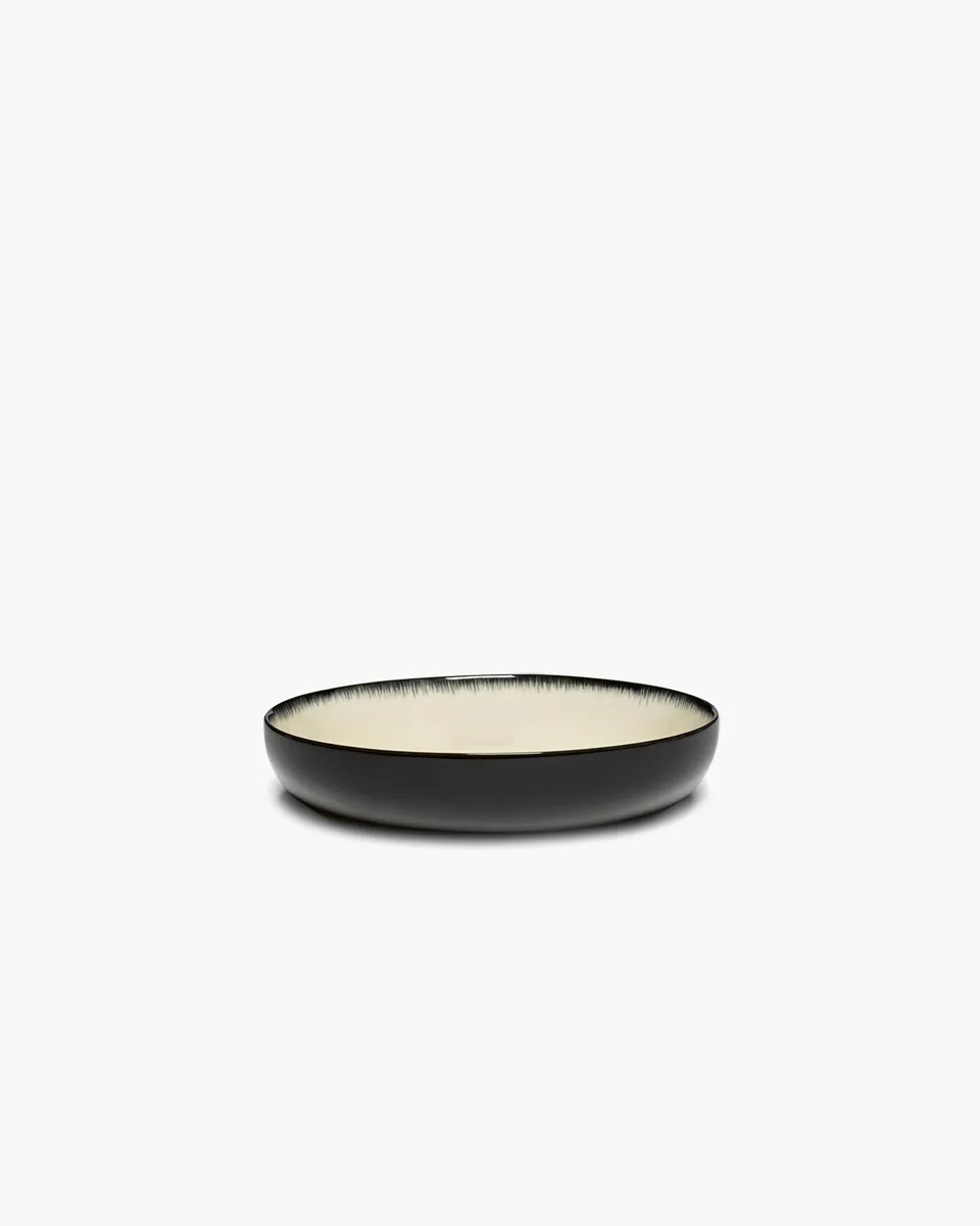 Serax Dé hluboký talíř M bílo-černý porcelán