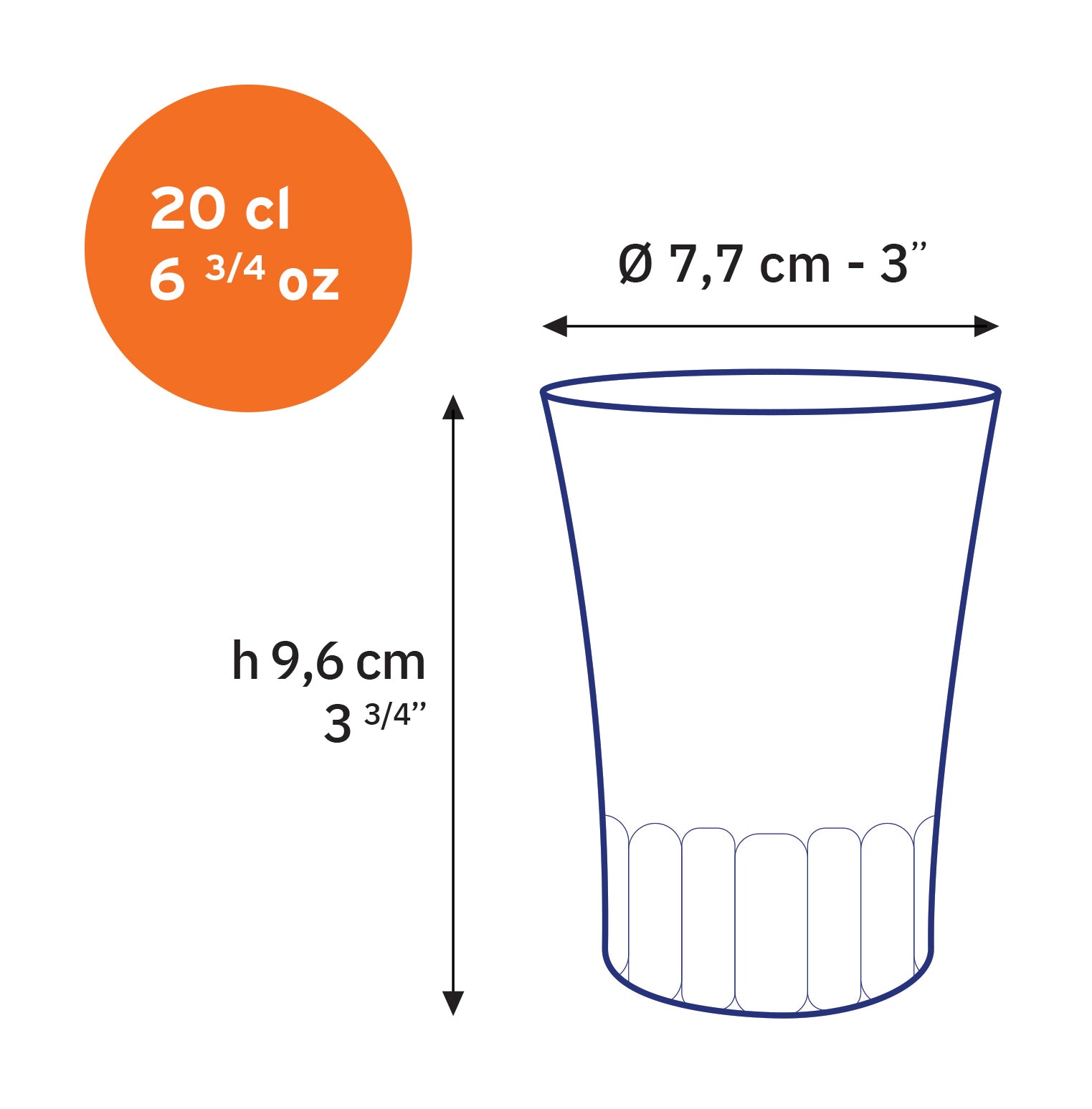 Duralex Amalfi šálek 20 cl 4 ks čirý