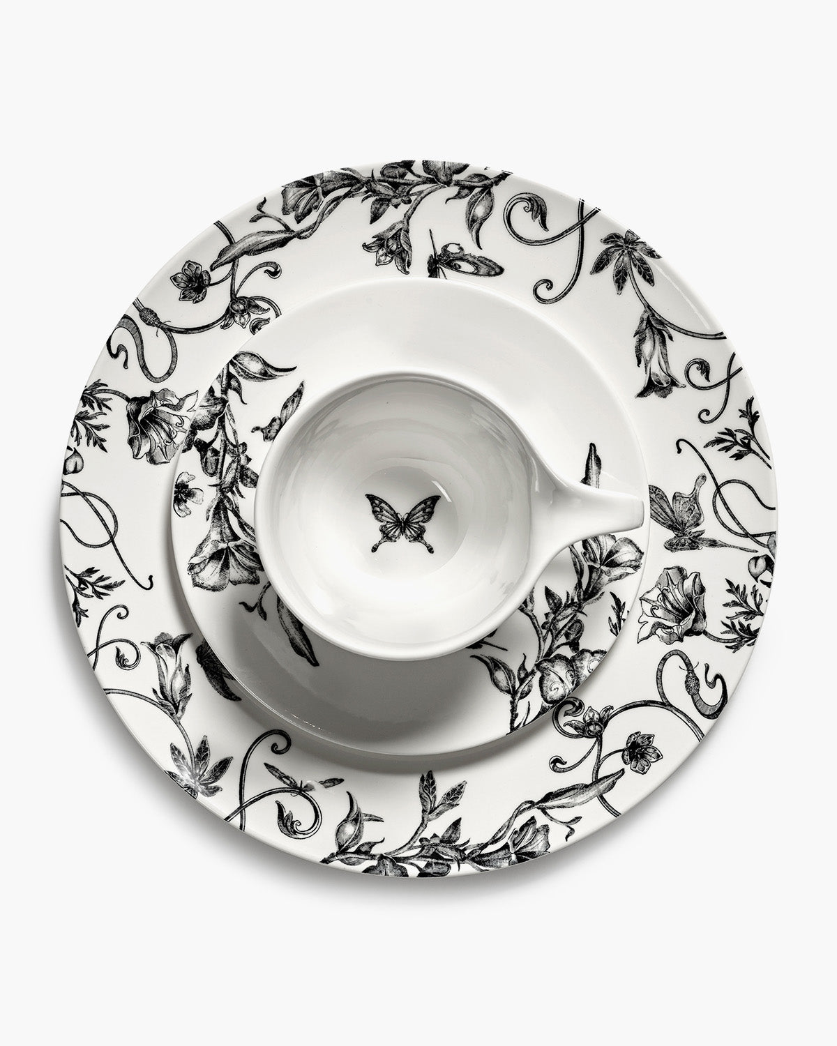 Serax Unity cappuccino šálek bílo-černý butterfly