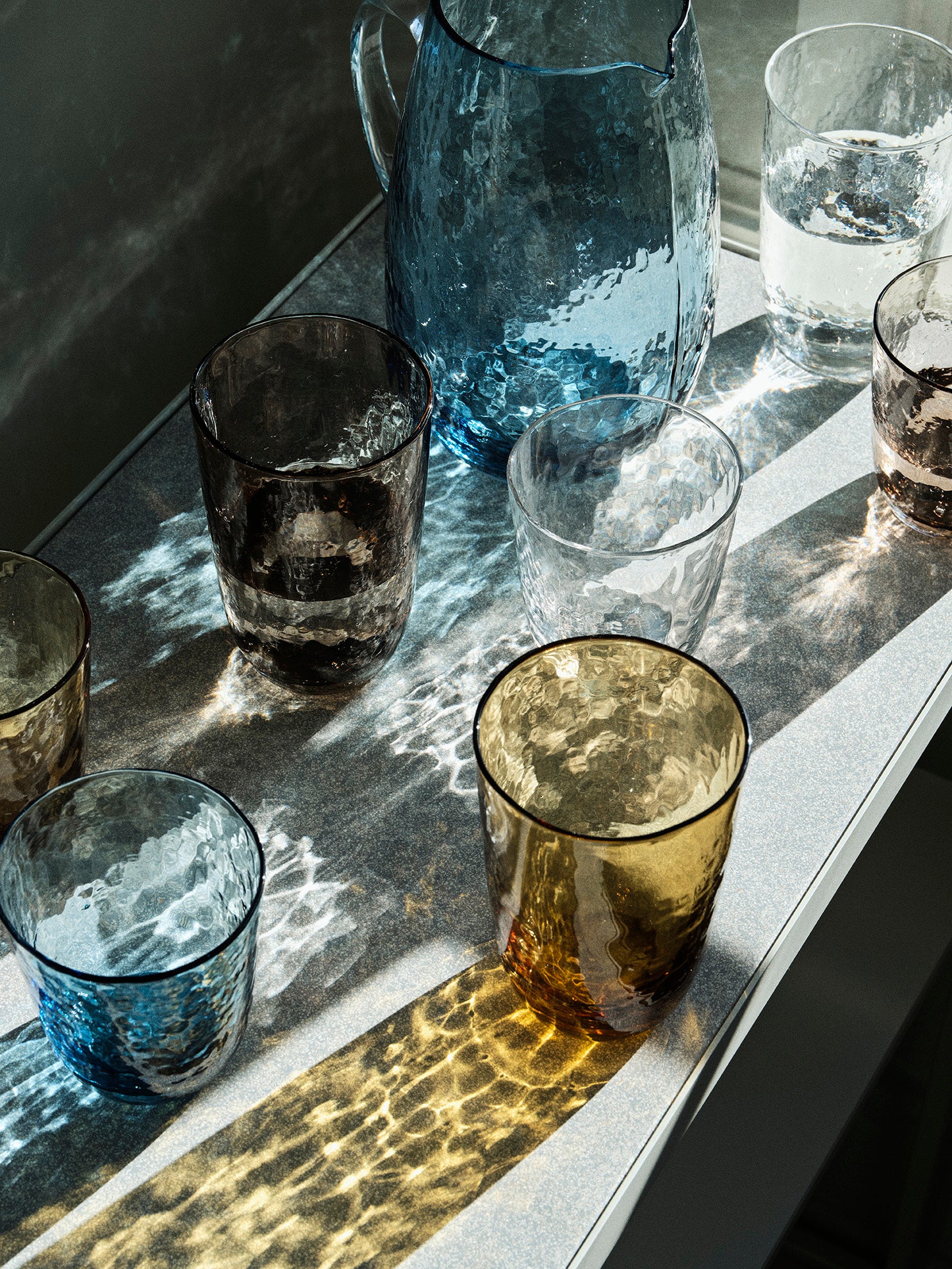 Broste Copenhagen Hammered sklenice tepaná