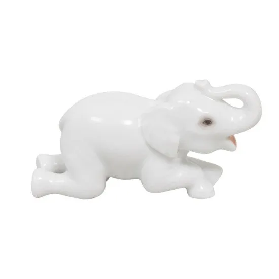 Augarten Baby Elephant porcelánová figurka slon ležící