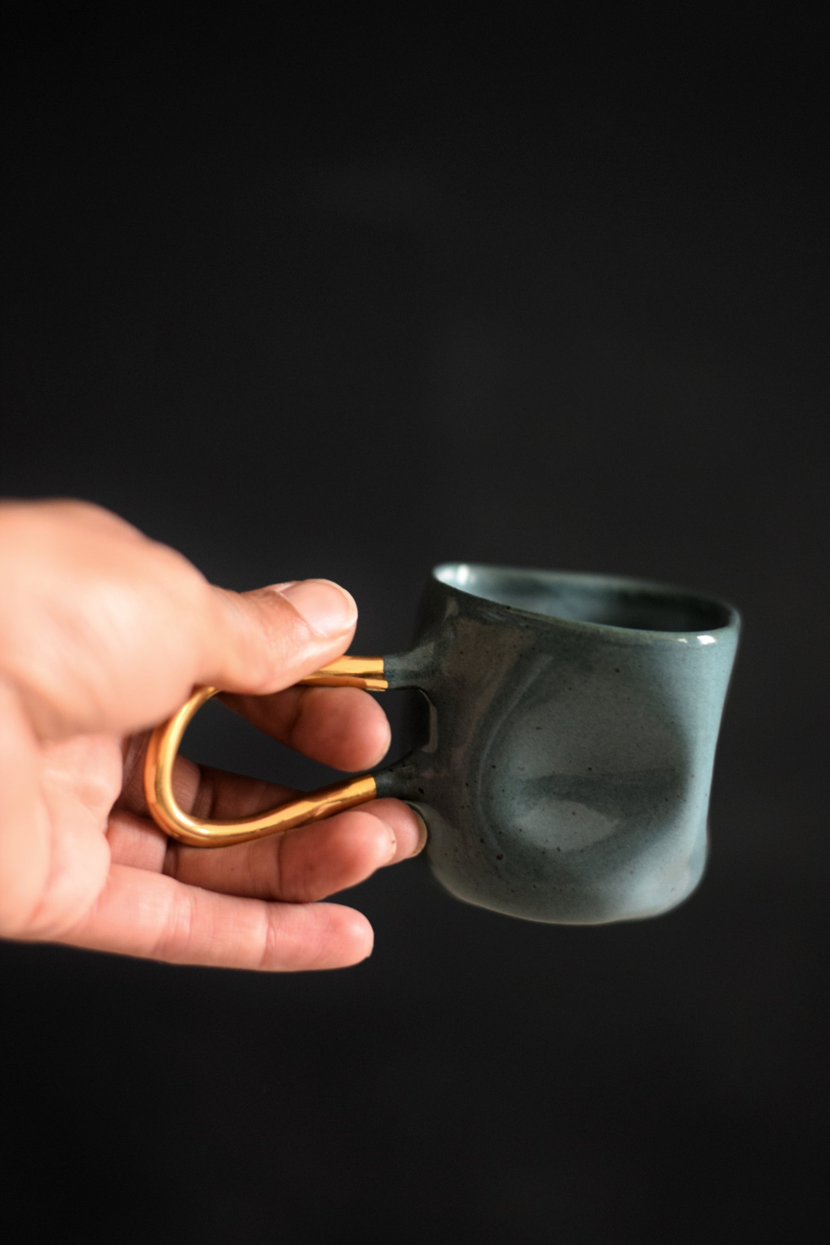 Terra Ceramics Prague Ziggy Forest green espresso šálek 80ml
