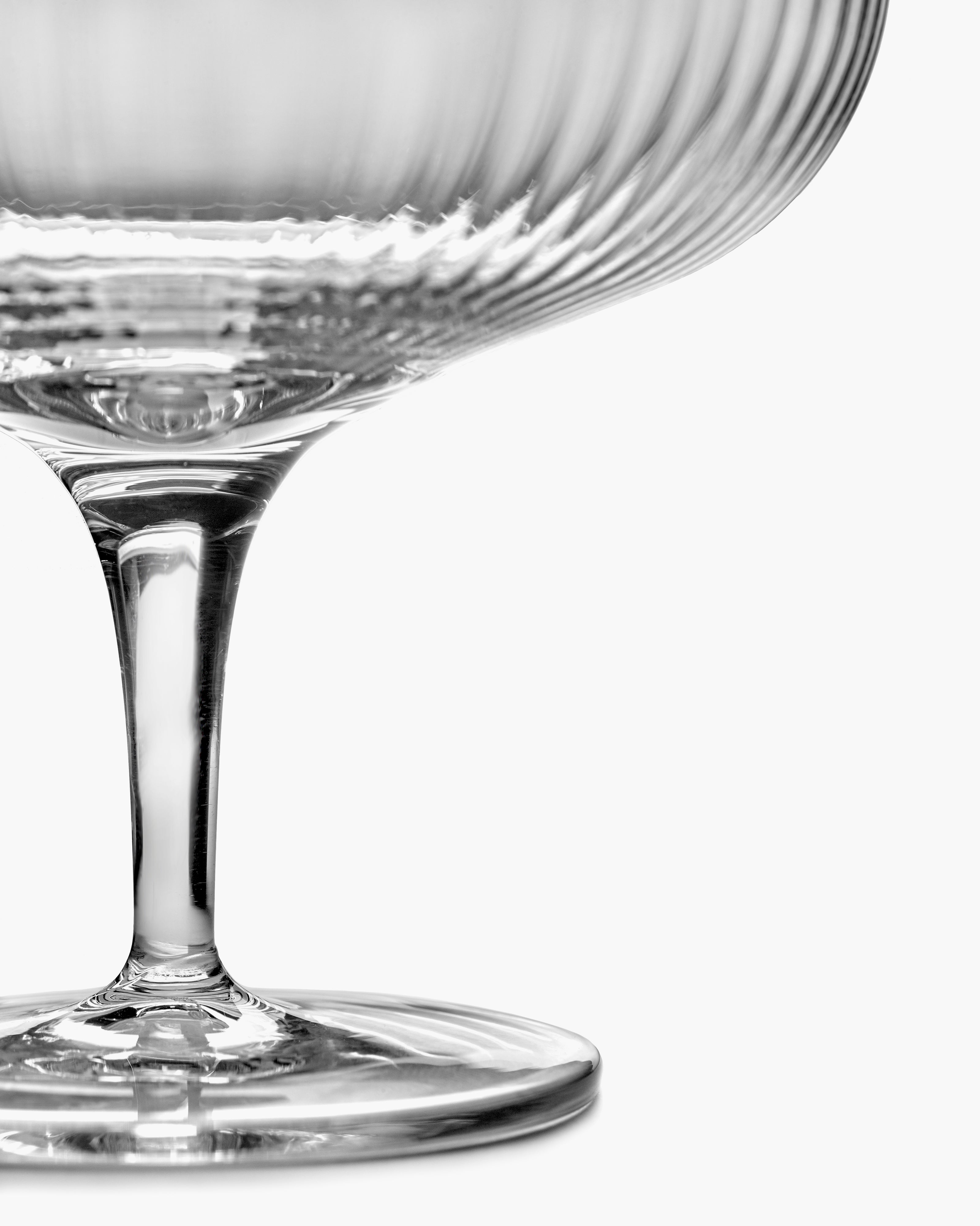 Serax Inku sklenice na šampaňské 15 cl žebrovaná
