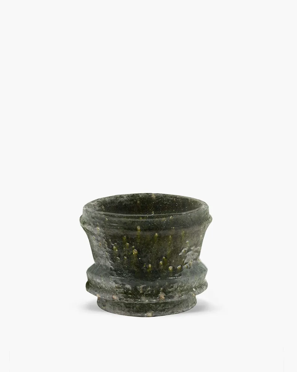 Serax Mesa Planter 01 S květináč tmavě zelený glazovaný