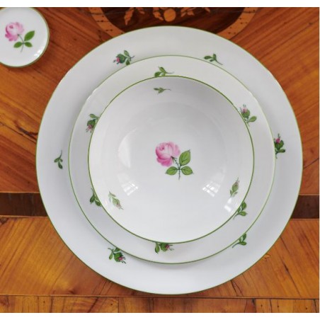 Augarten Schubert Starter Set porcelánová sada růžová Vídeňská růže