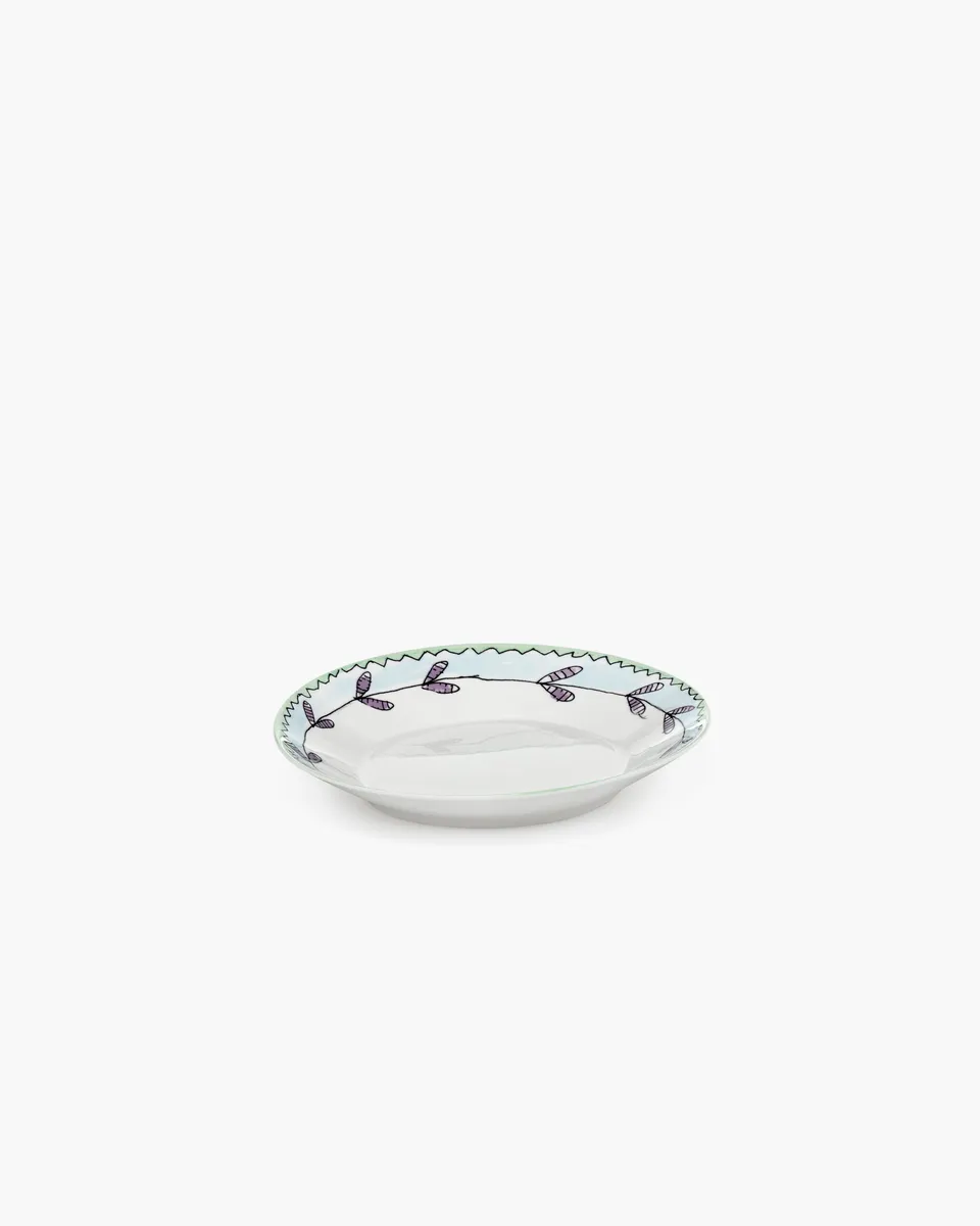 Serax Midnight Flowers Blossom milk hluboký talíř S porcelán