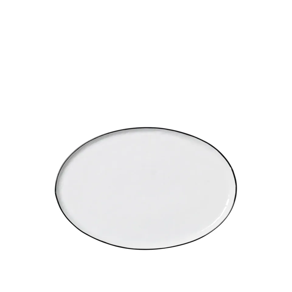 Broste Copenhagen Salt Plate talíř oválný keramický
