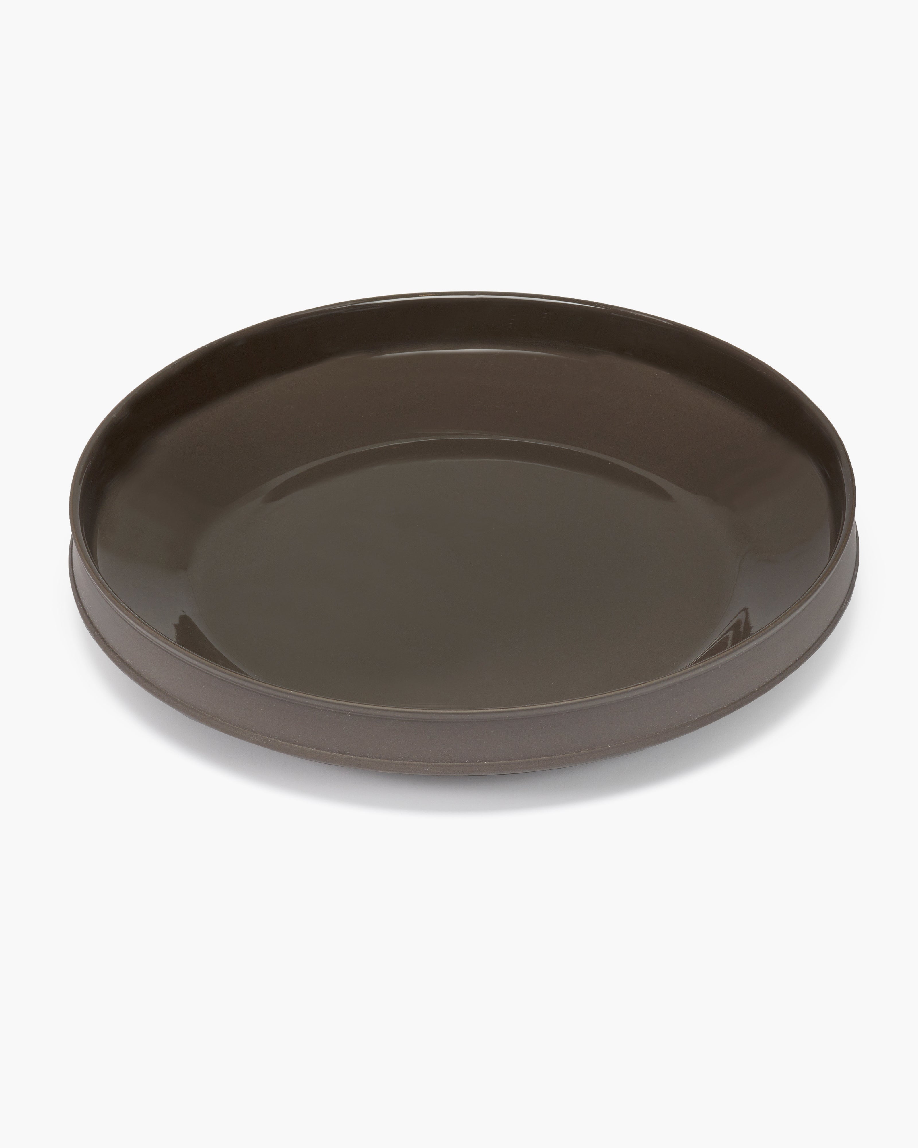 Serax Dune mísa XL nízká porcelánová tmavě hnědá