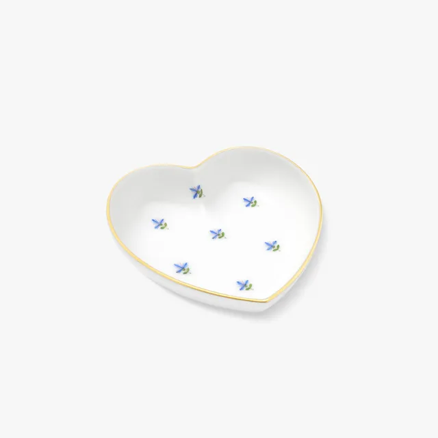 Augarten Heart mistička malá modrá porcelánová