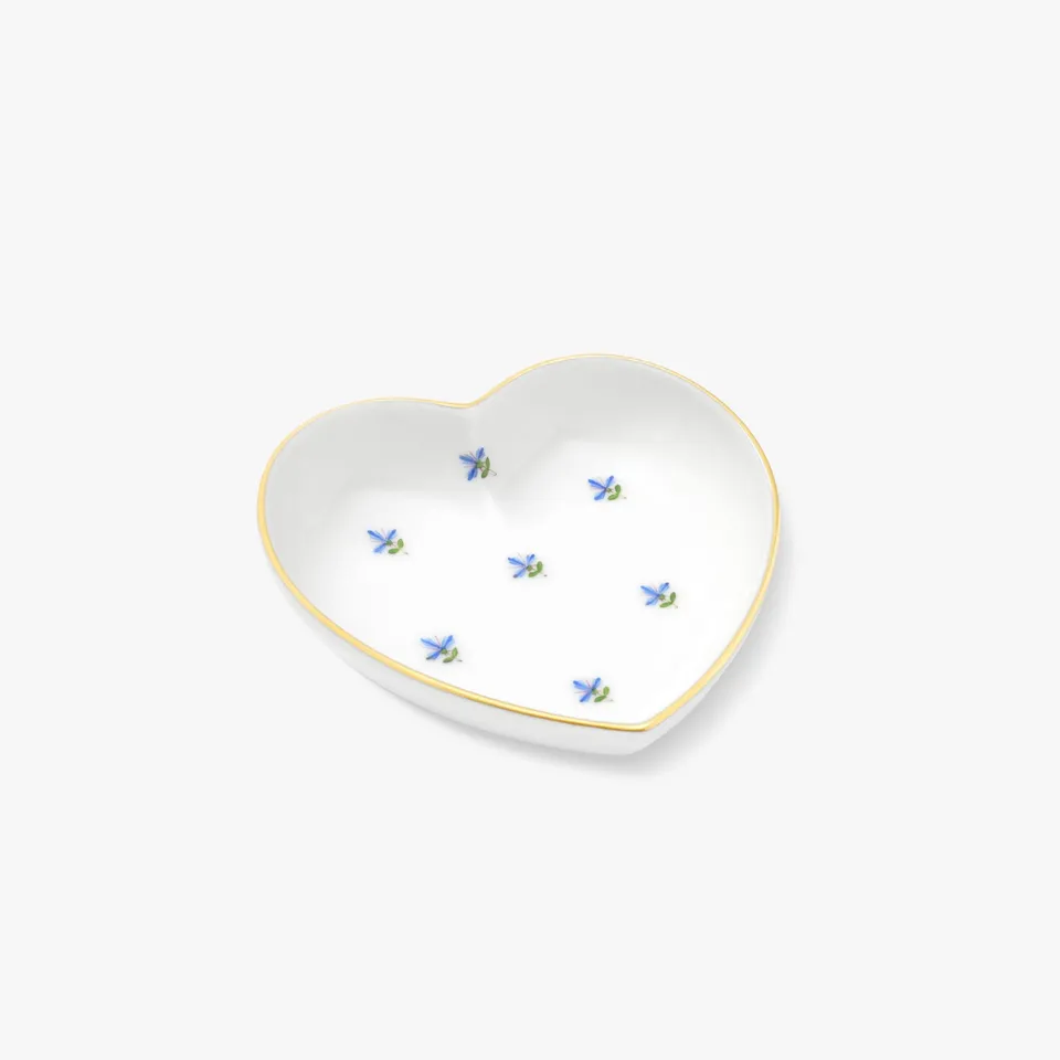 Augarten Heart mistička malá modrá porcelánová