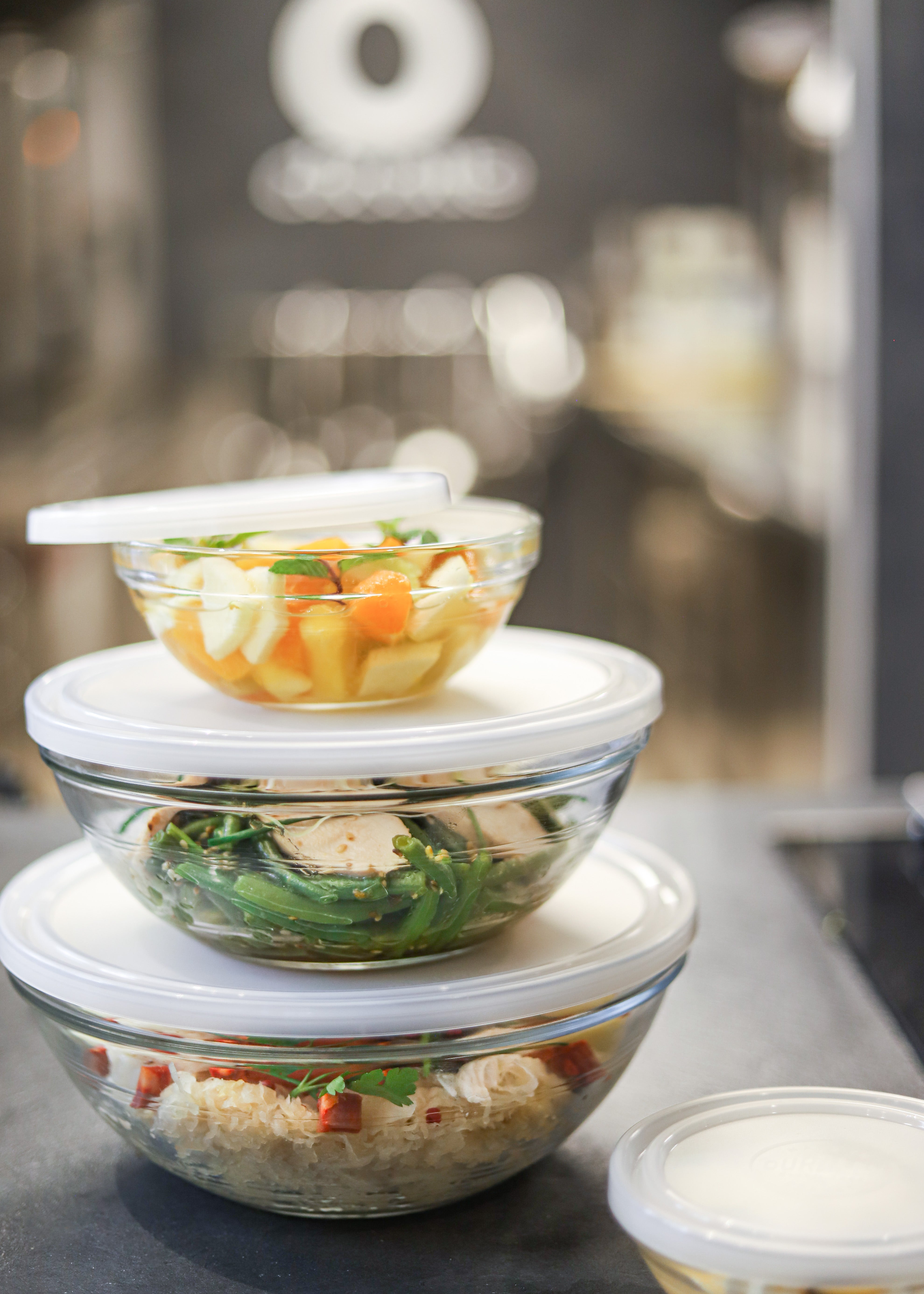 Duralex Freshbox skleněná dóza kulatá 970 ml s víkem