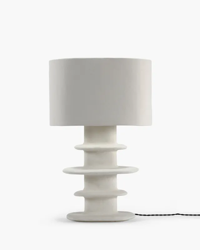Serax Earth stolní lampa bílá papír-mâché