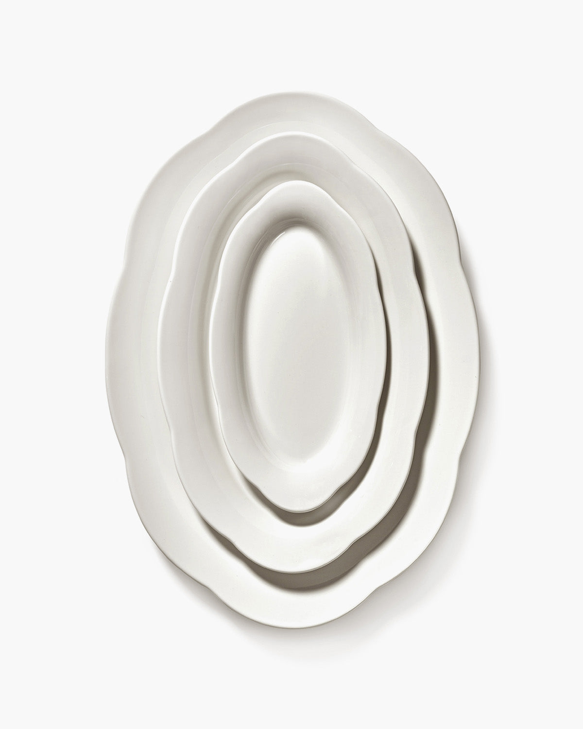 Serax Silhouette hluboký oválný talíř S bílý porcelán