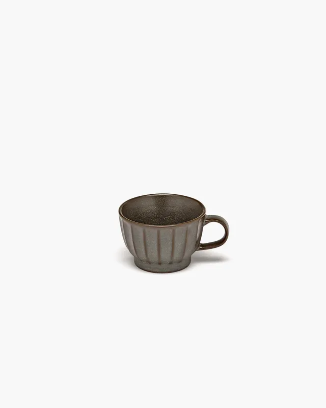 Serax Inku espresso salek zeleny rebrovany keramika