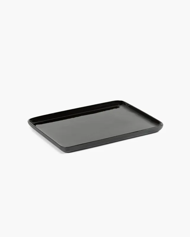Serax Cose M obdélníkový podnos tmavě šedý porcelán
