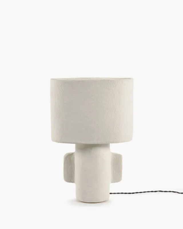 Serax Earth stolní lampa M bílá papír-mâché