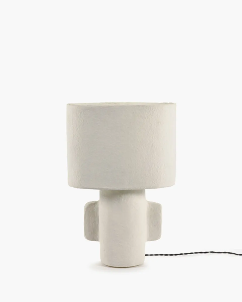 Serax Earth stolní lampa M bílá papír-mâché