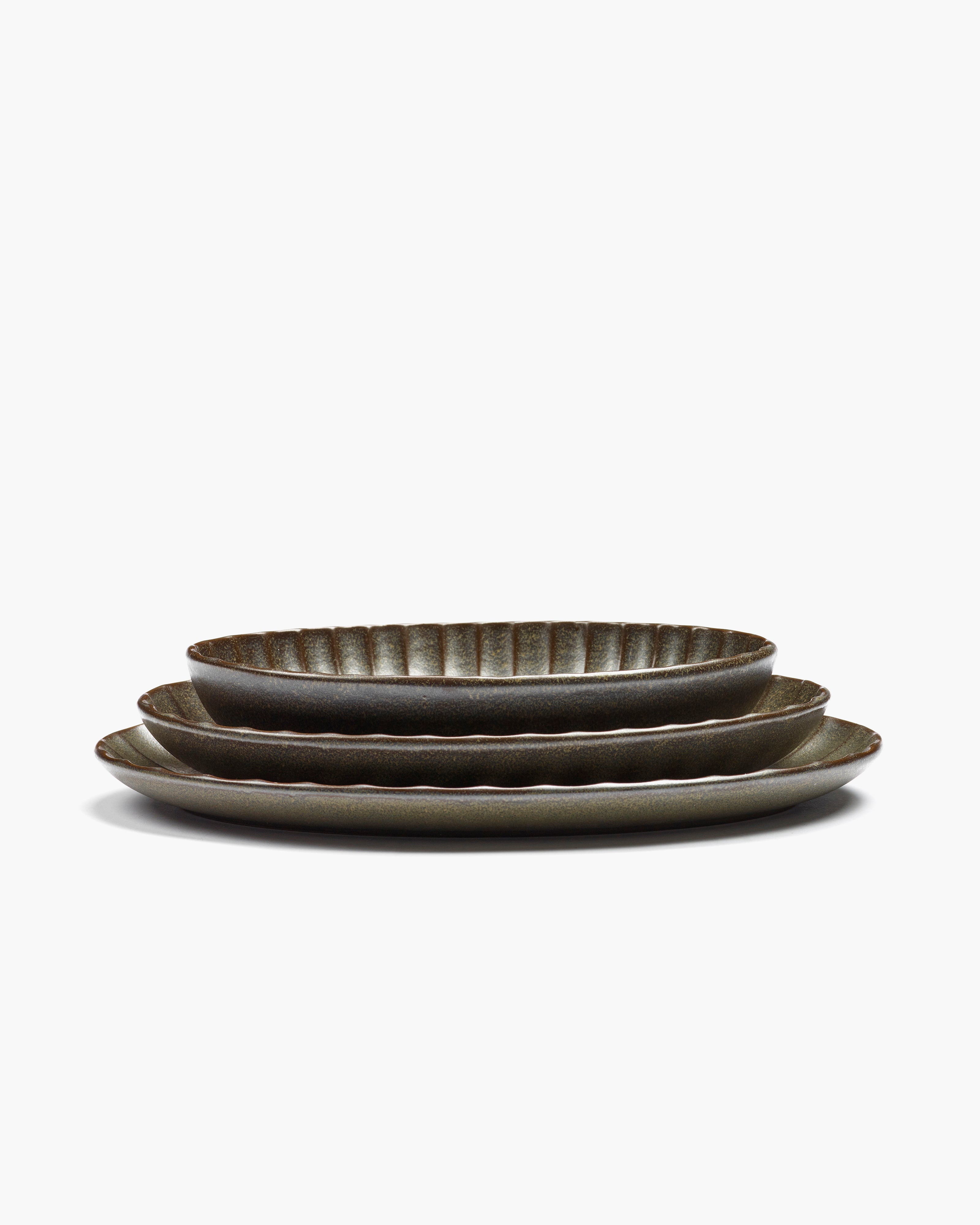 Serax Inku Serving Bowl S oválná mísa zelená