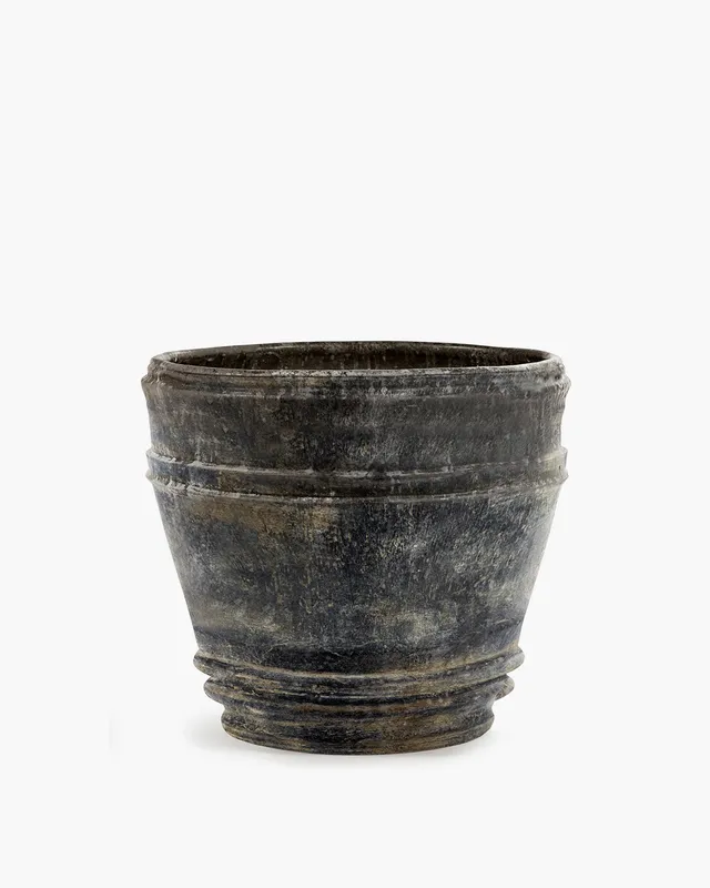 Serax Mesa Planter 01 květináč L černý glazura