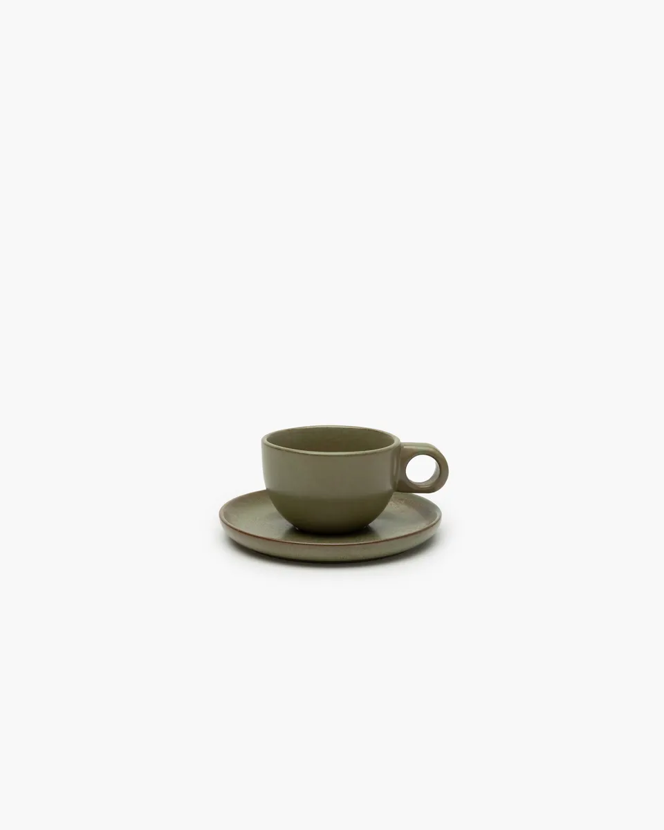 Serax Surface šálek s podšálkem camo green lungo