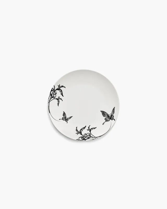 Serax Unity Butterfly Ballet dezertní talíř černobílý porcelán