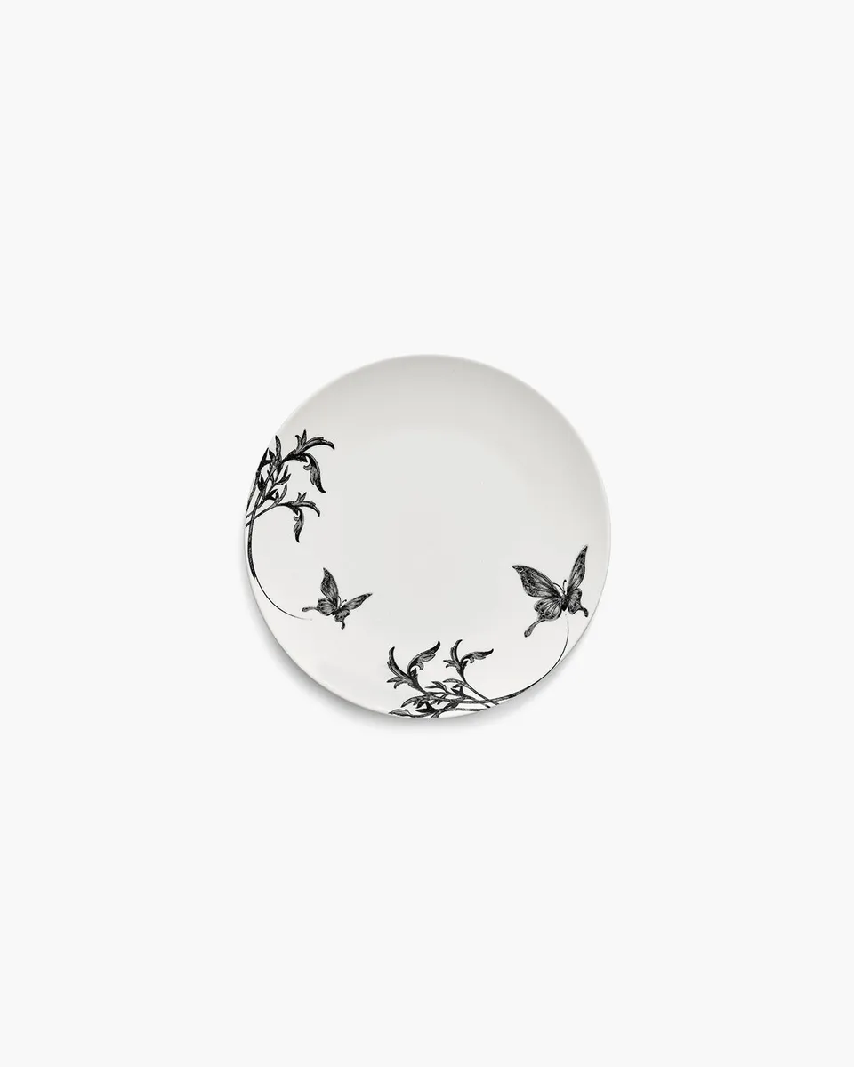 Serax Unity Butterfly Ballet dezertní talíř černobílý porcelán