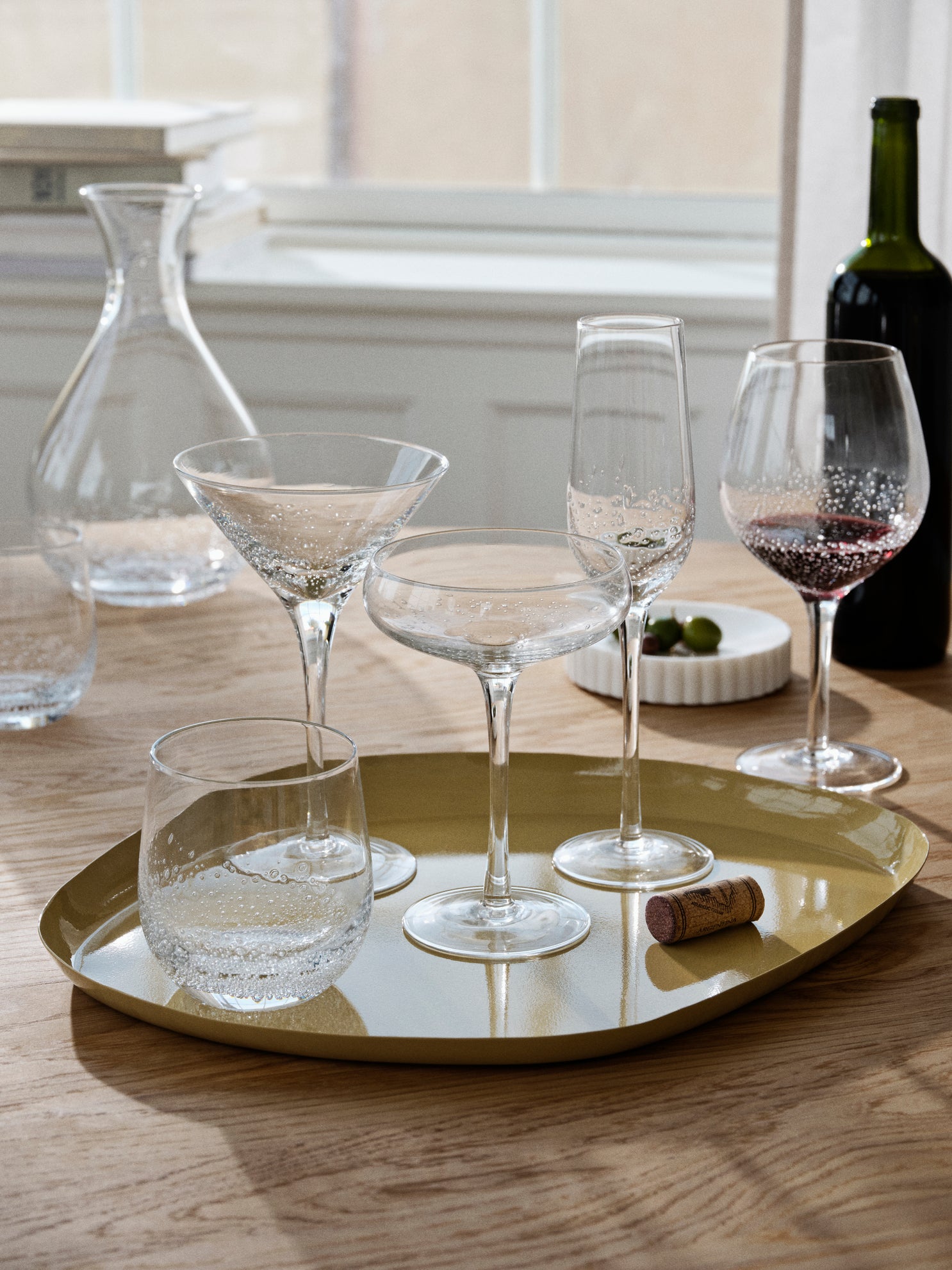 Broste Copenhagen Bubble Martini sklenice koktejlová čirá