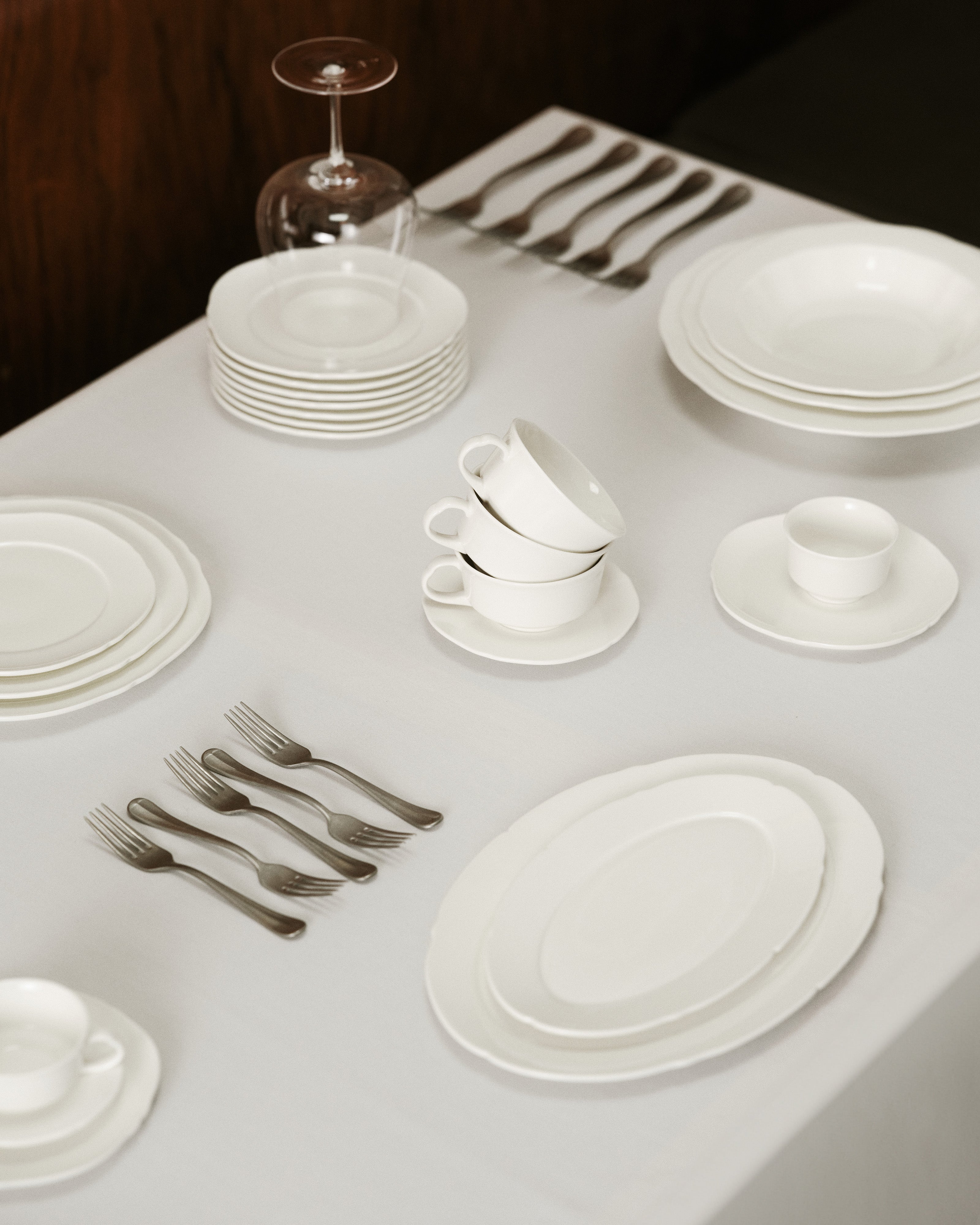Serax Silhouette podšálek bílý porcelánový