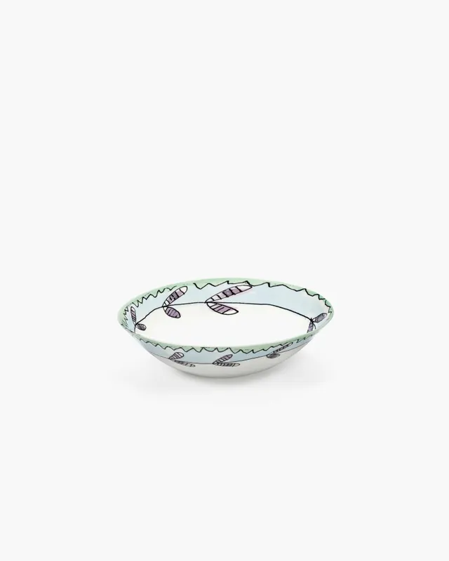 Serax Midnight Flowers Blossom miska L mléčná kostní porcelán