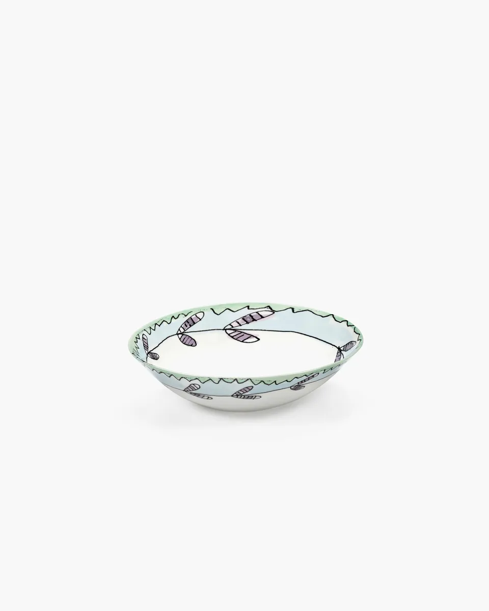 Serax Midnight Flowers Blossom miska L mléčná kostní porcelán