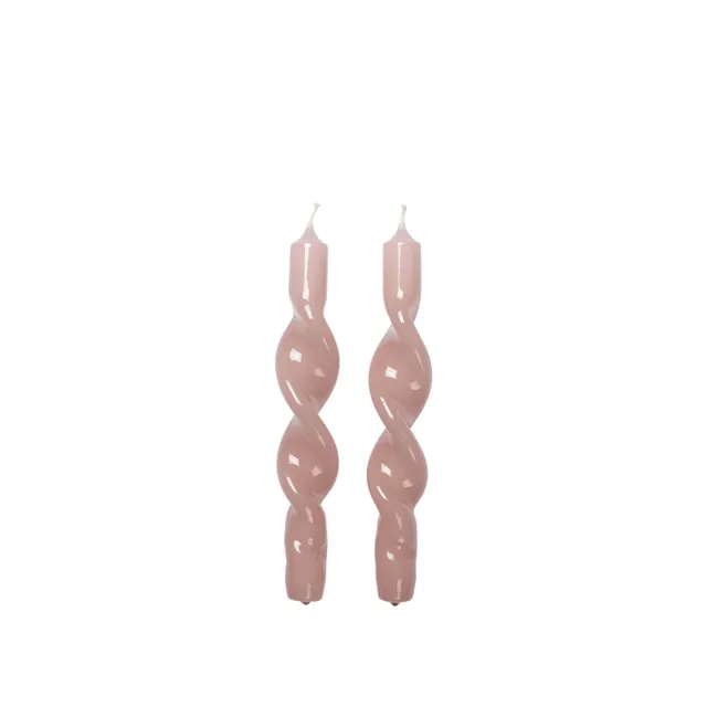 Broste Copenhagen Twist Glossy Taper Candle kroucená svíčka